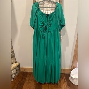 Eloquii tie front dress, on/off shoulder, size 16